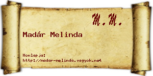 Madár Melinda névjegykártya